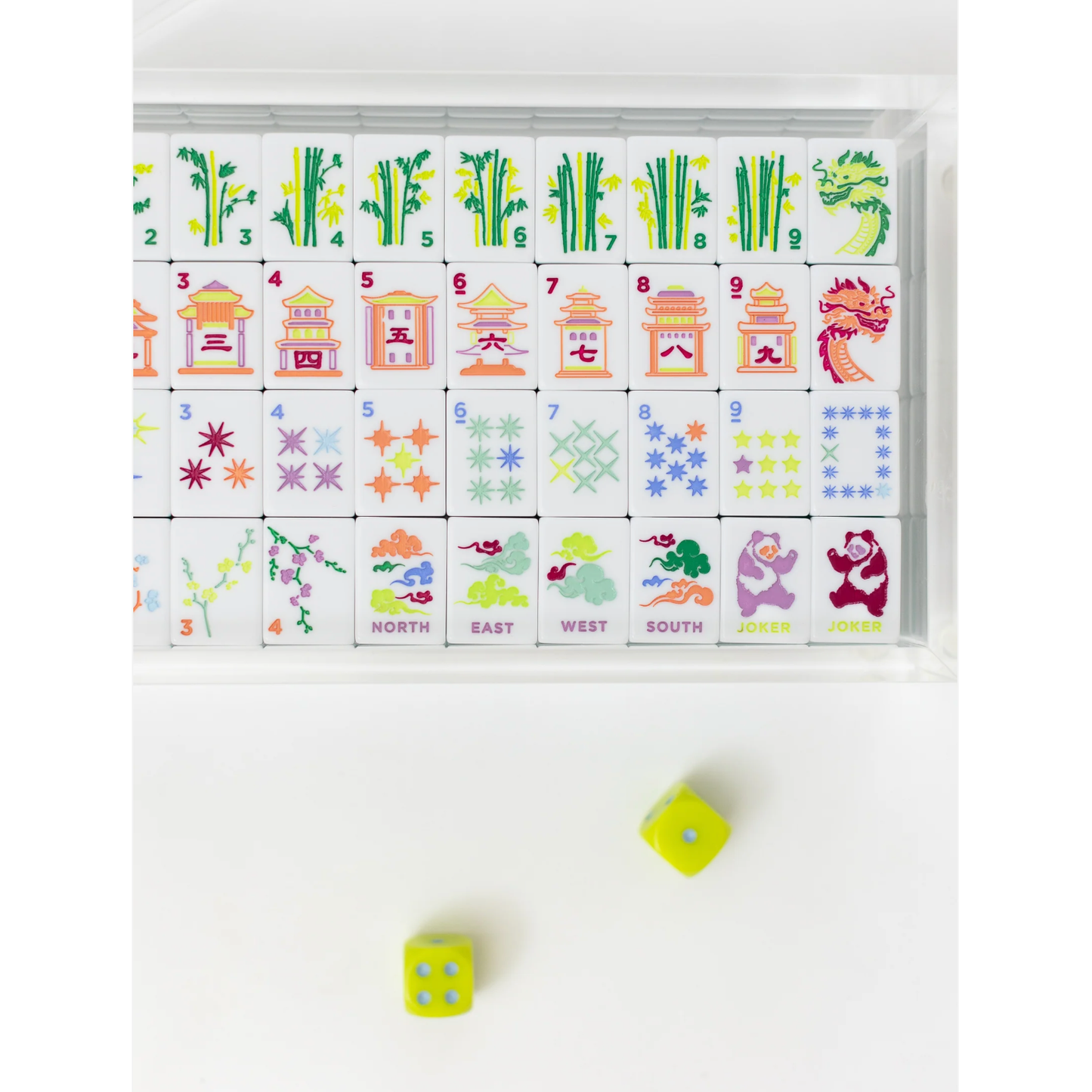 Bam Bird Boutique:  East Meets West Mahjong Tile Set - EMERALD