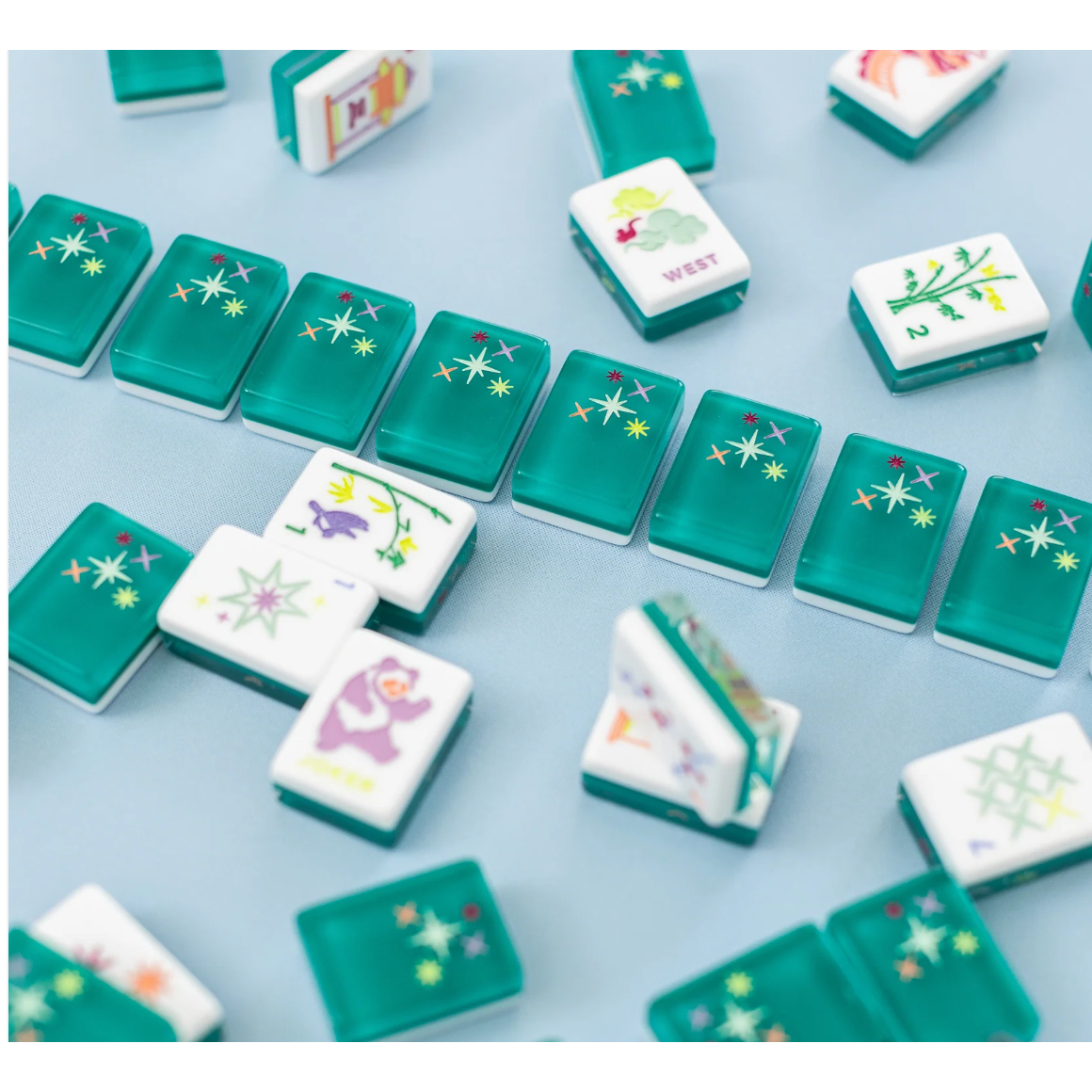 Bam Bird Boutique:  East Meets West Mahjong Tile Set - EMERALD