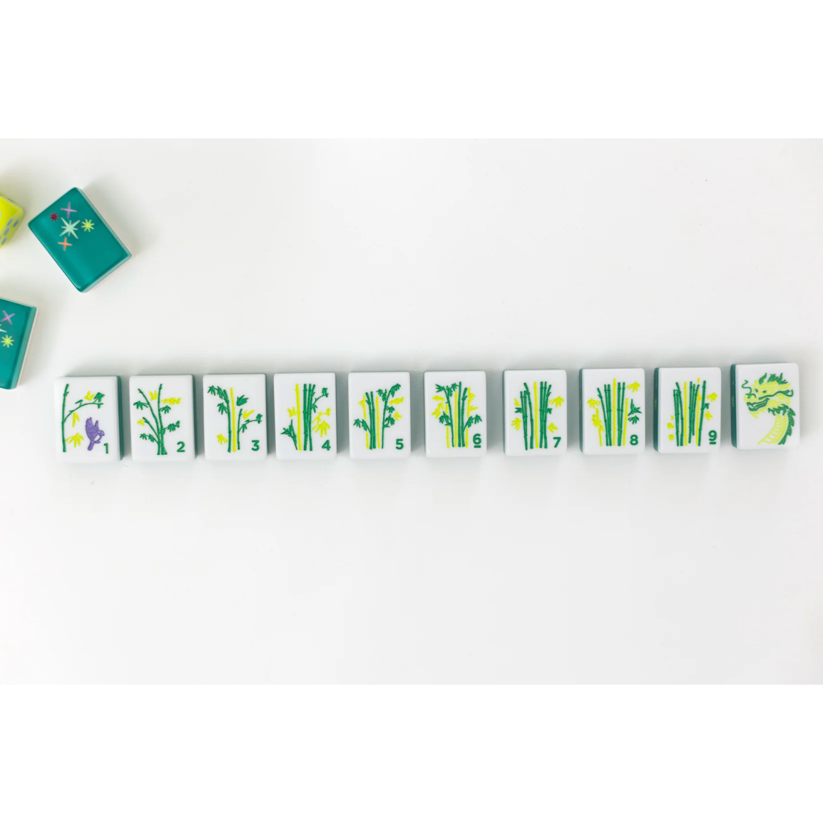 Bam Bird Boutique:  East Meets West Mahjong Tile Set - EMERALD