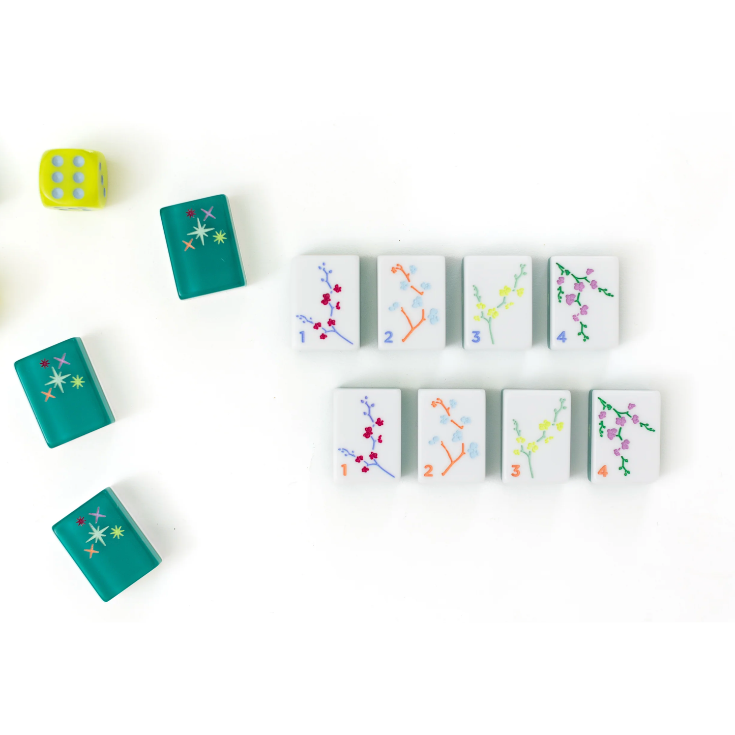 Bam Bird Boutique:  East Meets West Mahjong Tile Set - EMERALD
