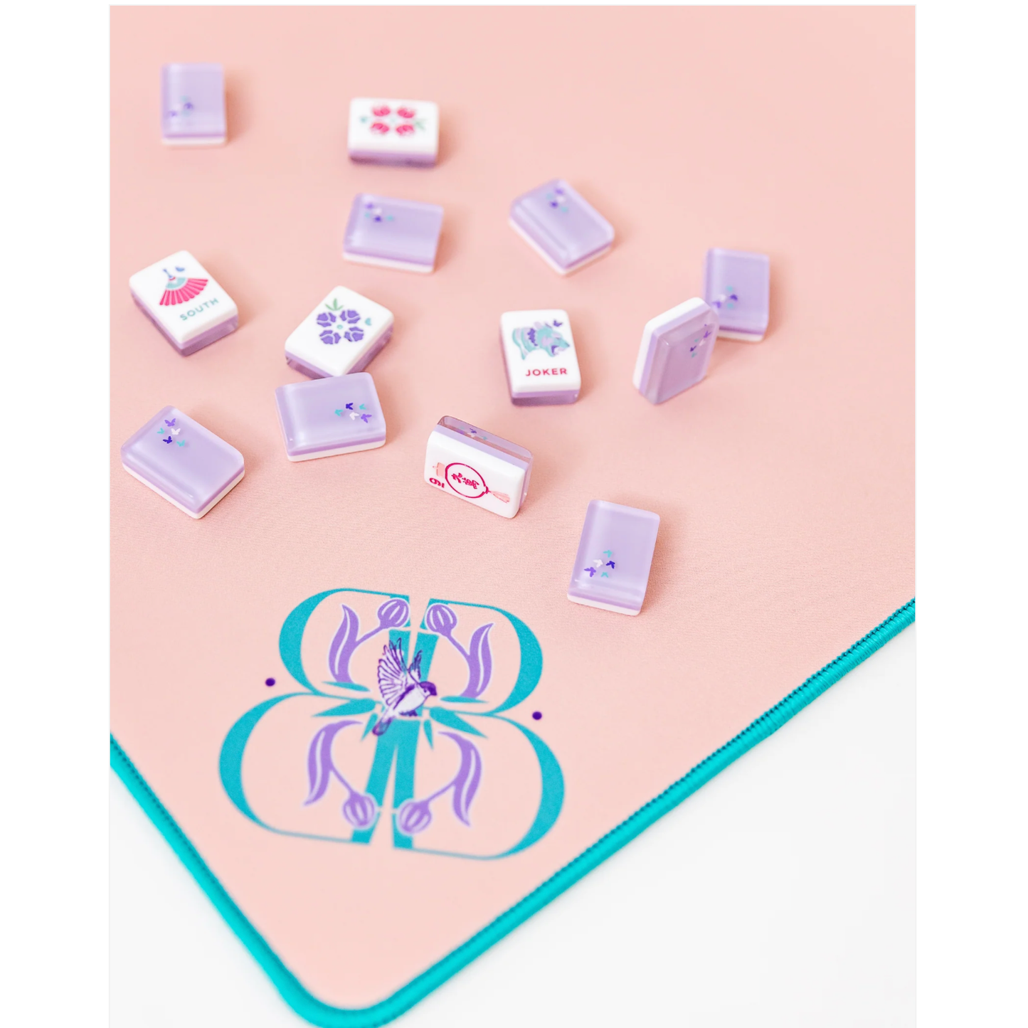 Bam Bird Boutique Classic Mahjong Mat - PINK