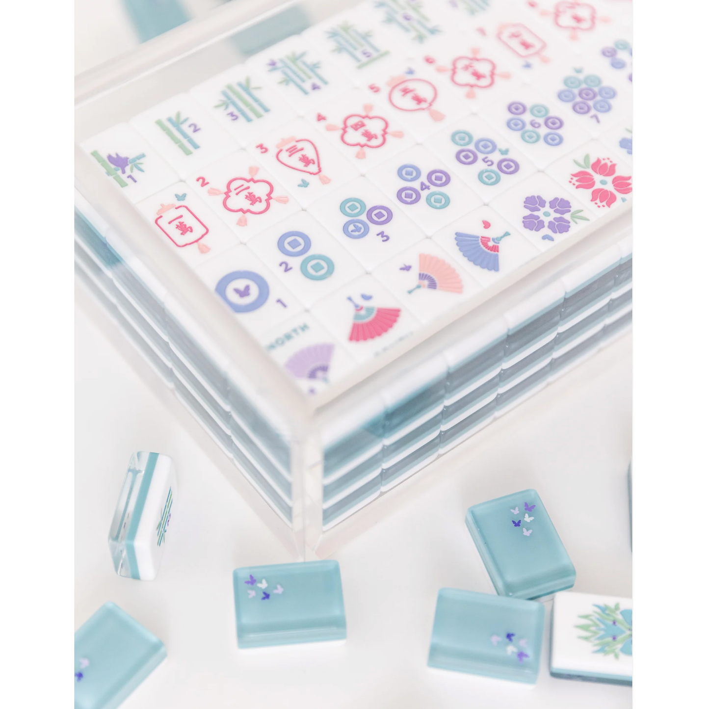 Bam Bird Boutique - Classic Mahjong Tile Set - TEAL