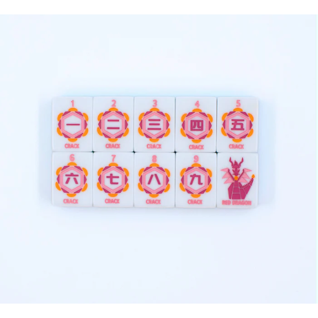 LIMITED TIME SALE _ My Fair Mahjong Crystal Prism Blue | Mahjong with Bold Angles and Vibrant Vibes | Clear Top with Colorful Pattern and Layers