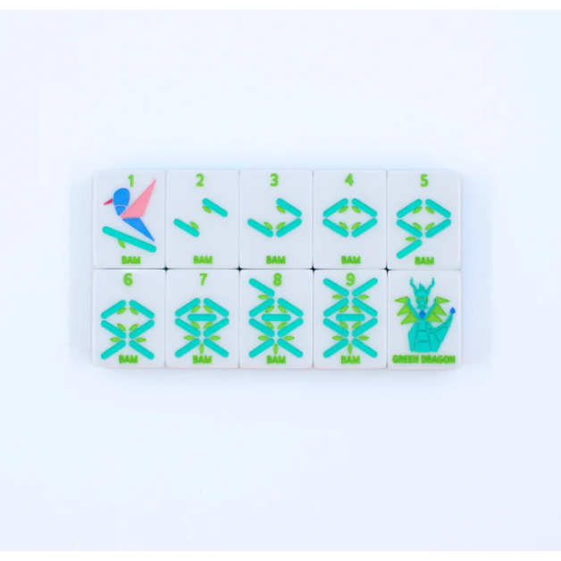 LIMITED TIME SALE _ My Fair Mahjong Crystal Prism Blue | Mahjong with Bold Angles and Vibrant Vibes | Clear Top with Colorful Pattern and Layers