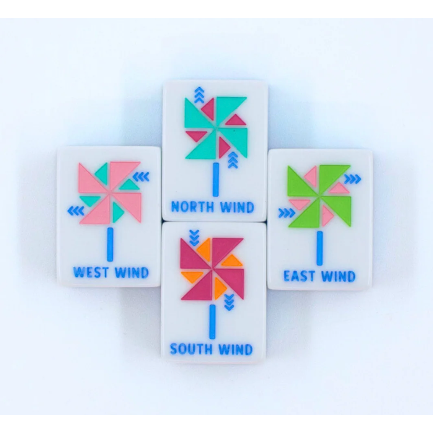 My Fair Mahjong Crystal Prism Blue | Mahjong with Bold Angles and Vibrant Vibes | Clear Top with Colorful Pattern and Layers