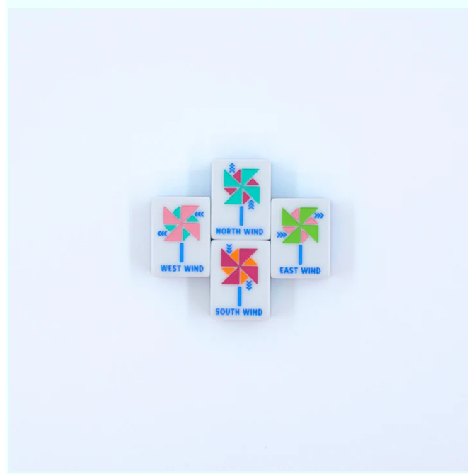 LIMITED TIME SALE - My Fair Mahjong Crystal Prism Pink | Mahjong with Bold Angles and Vibrant Vibes | Clear Top with Colorful Pattern and Layers