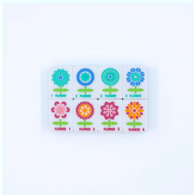 LIMITED TIME SALE - My Fair Mahjong Crystal Prism Pink | Mahjong with Bold Angles and Vibrant Vibes | Clear Top with Colorful Pattern and Layers
