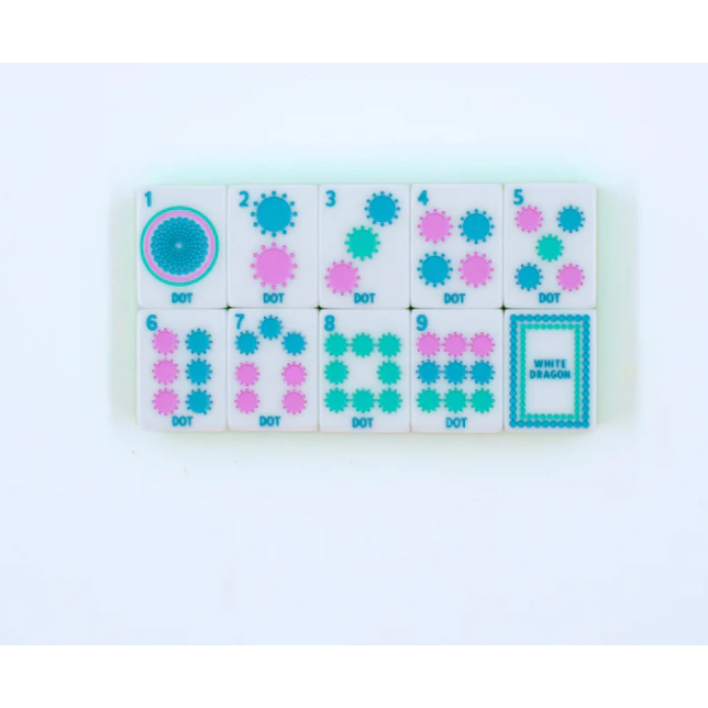 LIMITED TIME SALE - My Fair Mahjong Crystal Confetti Purple | Mahjong with a Sprinkle of Color and Joy | Clear Top with Colorful Pattern and Layers