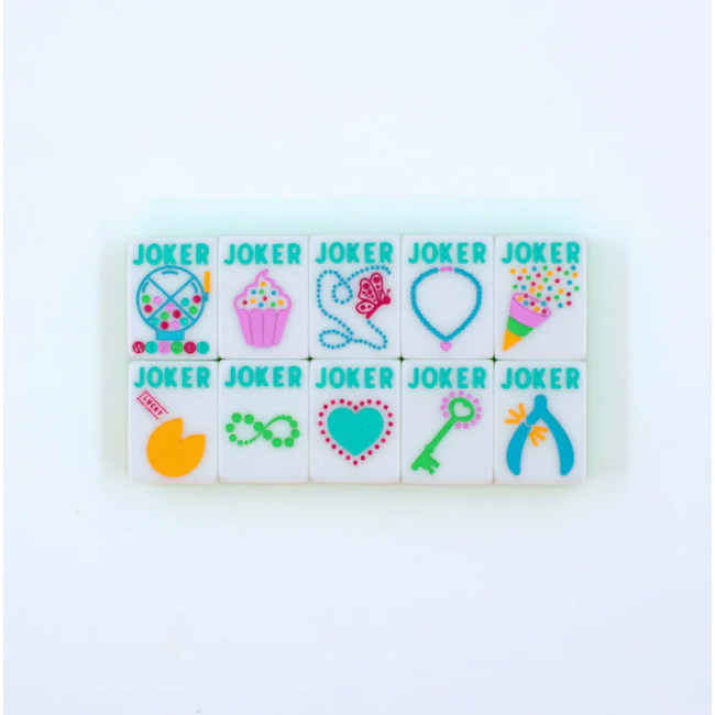 My Fair Mahjong Crystal Confetti Purple | Mahjong with a Sprinkle of Color and Joy | Clear Top with Colorful Pattern and Layers