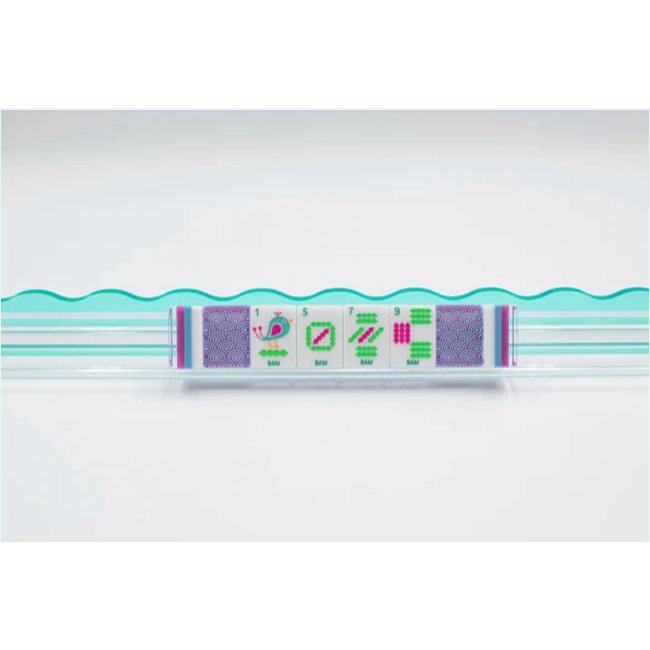 LIMITED TIME SALE - My Fair Mahjong Crystal Confetti Purple | Mahjong with a Sprinkle of Color and Joy | Clear Top with Colorful Pattern and Layers