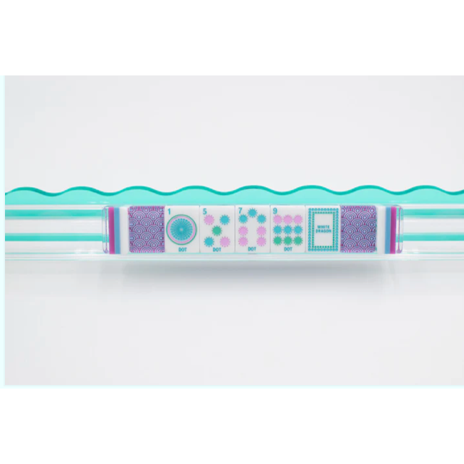 My Fair Mahjong Crystal Confetti Purple | Mahjong with a Sprinkle of Color and Joy | Clear Top with Colorful Pattern and Layers