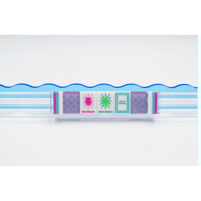 My Fair Mahjong Crystal Confetti Purple | Mahjong with a Sprinkle of Color and Joy | Clear Top with Colorful Pattern and Layers