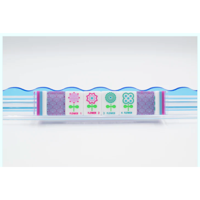 My Fair Mahjong Crystal Confetti Purple | Mahjong with a Sprinkle of Color and Joy | Clear Top with Colorful Pattern and Layers