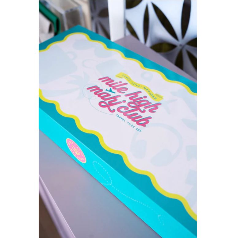 Peace Love Mahjong Mile High Travel Mahjong Set - Totally Teal