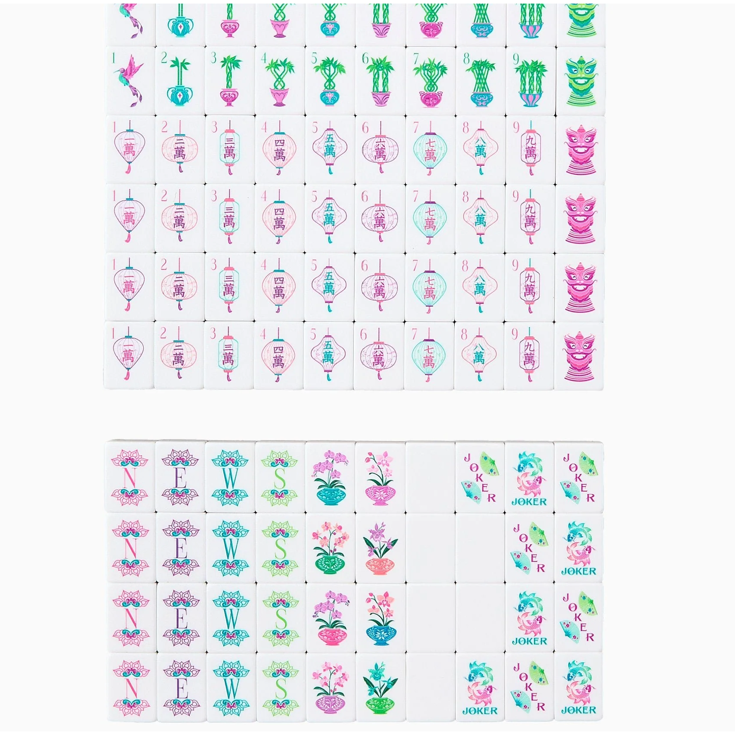 OMM Emerald Mahjong Tiles