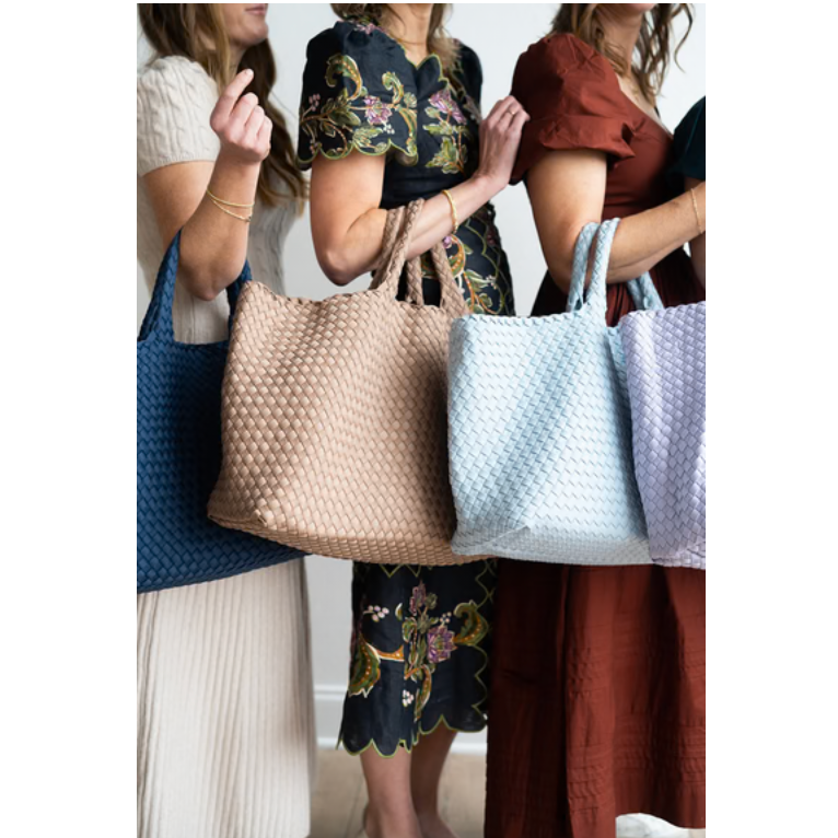 Peace Love Mahjong - Woven Mahjong Carryall : Peacock