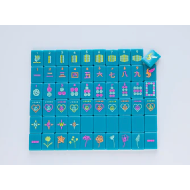 Peace Love Mahjong:  Little Mahj  Totally Teal - Kids Mahjong Set