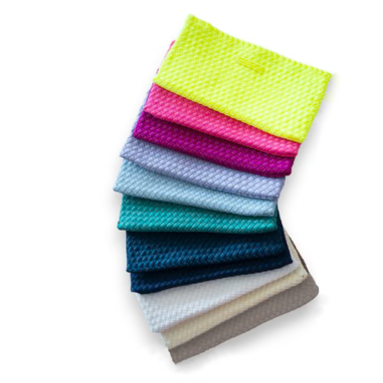 Peace Love Mahjong;  Woven Tile Bag - Bright Pink