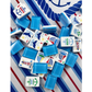 Bam!  Let's Mahjong:  Nantucket Tile Collection with Matching Mat and Shuffler (Seaside Blue)