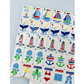 Bam!  Let's Mahjong:  Nantucket Tile Collection with Matching Mat and Shuffler (Seaside Blue)