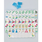 Bam!  Let's Mahjong:  MINT AND ROSES MAHJONG TILE SET WITH MAT & SHUFFLERS