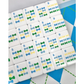 Bam!  Let's Mahjong:  MINT AND ROSES MAHJONG TILE SET WITH MAT & SHUFFLERS