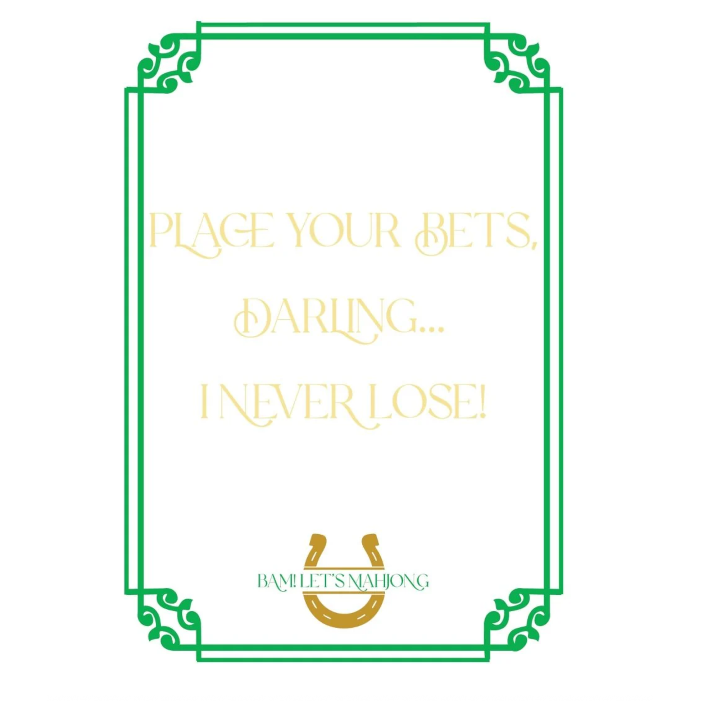 Bam!  Let's Mahjong:  MINT AND ROSES MAHJONG TILE SET WITH MAT & SHUFFLERS