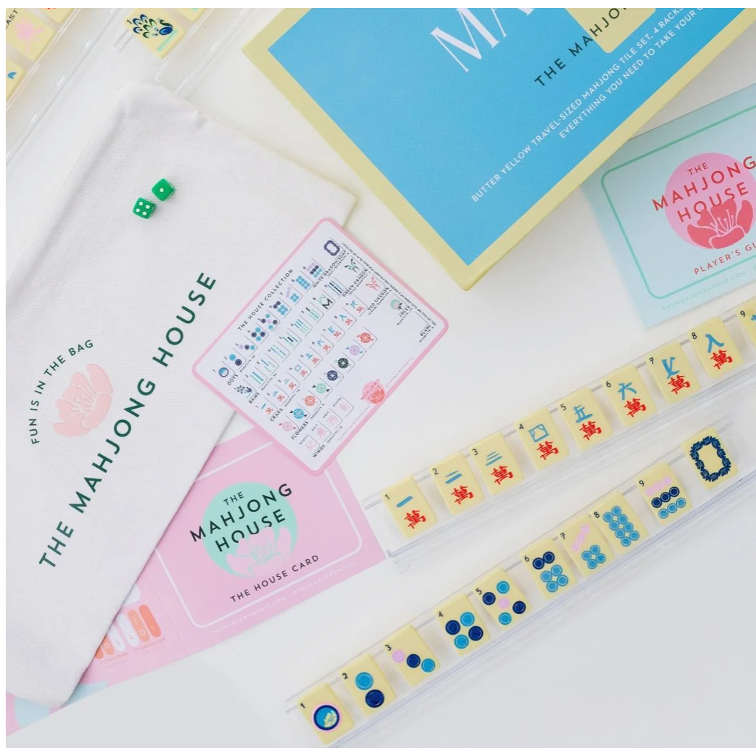 The Mahjong House - Butter Yellow Travel Mahjong Set