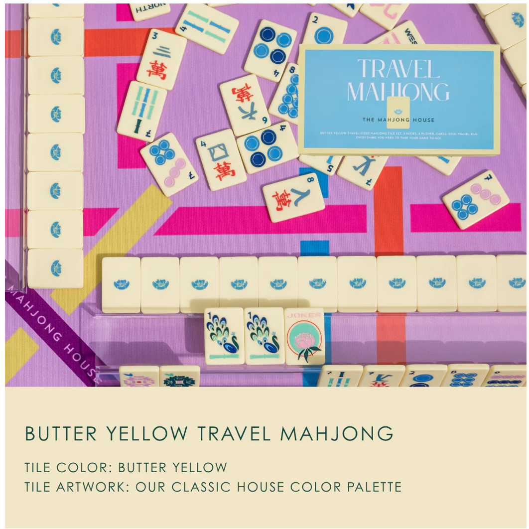 The Mahjong House - Butter Yellow Travel Mahjong Set