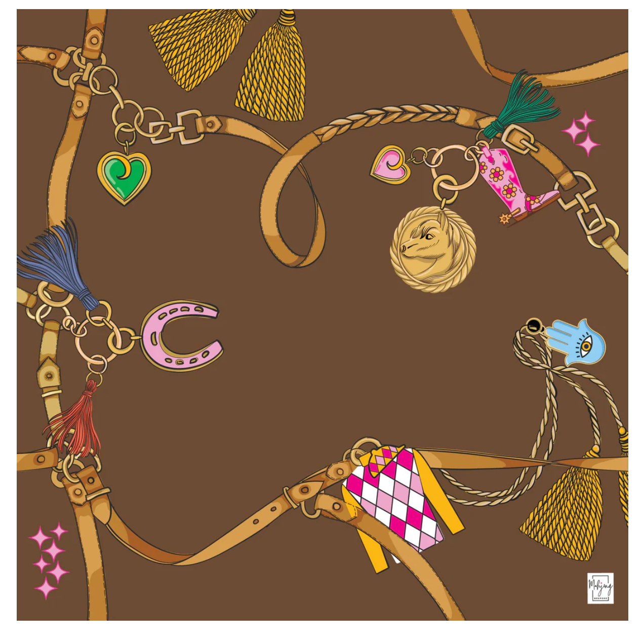 Bespoke Mahjong DOUBLE-SIDED MAT | Double the Fun/YEAR OF THE HORSE MAT - HARLEQUIN