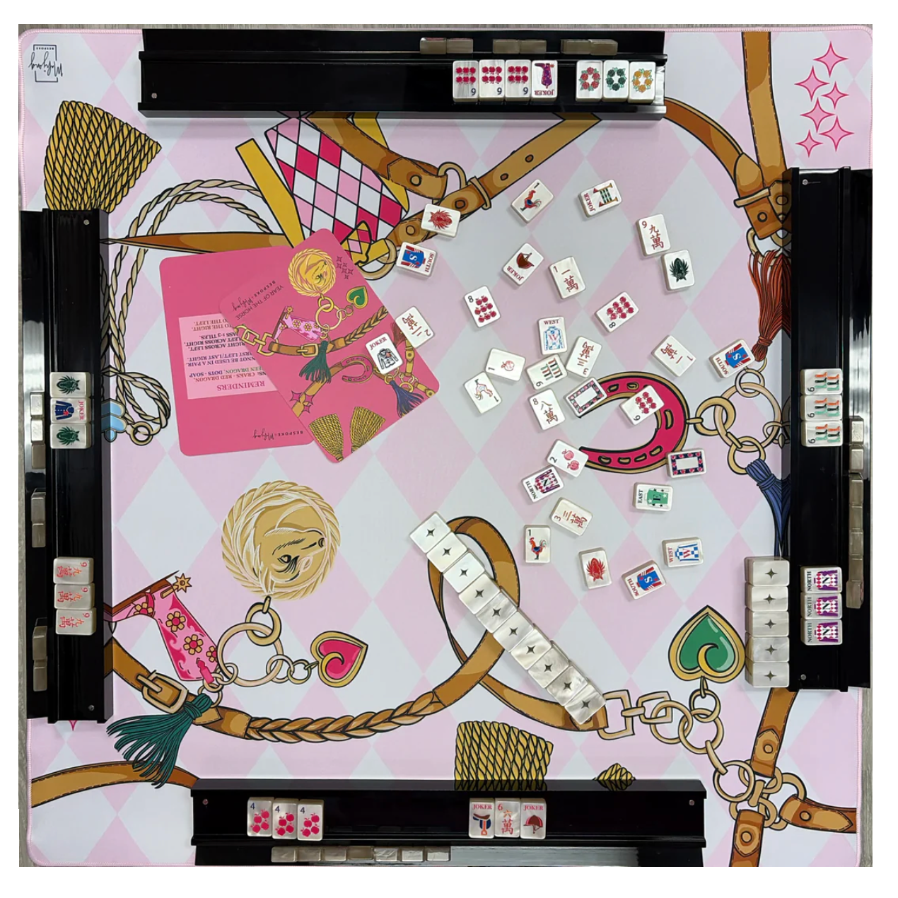 Bespoke Mahjong DOUBLE-SIDED MAT | Double the Fun/YEAR OF THE HORSE MAT - HARLEQUIN