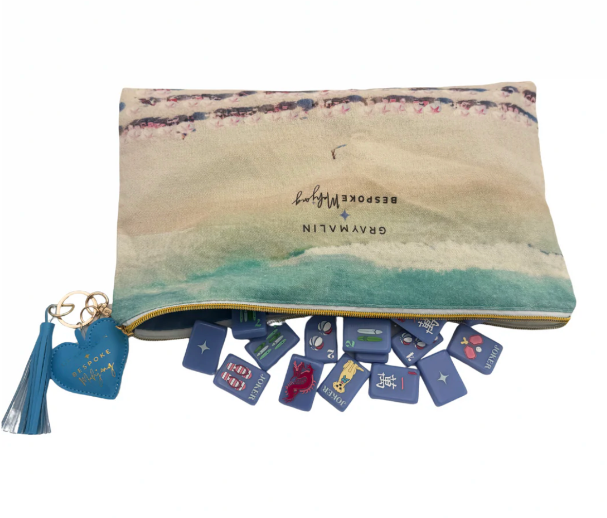 Bespoke X Gray Malin Beach Club Mahjong Tiles - CABANA BLUE