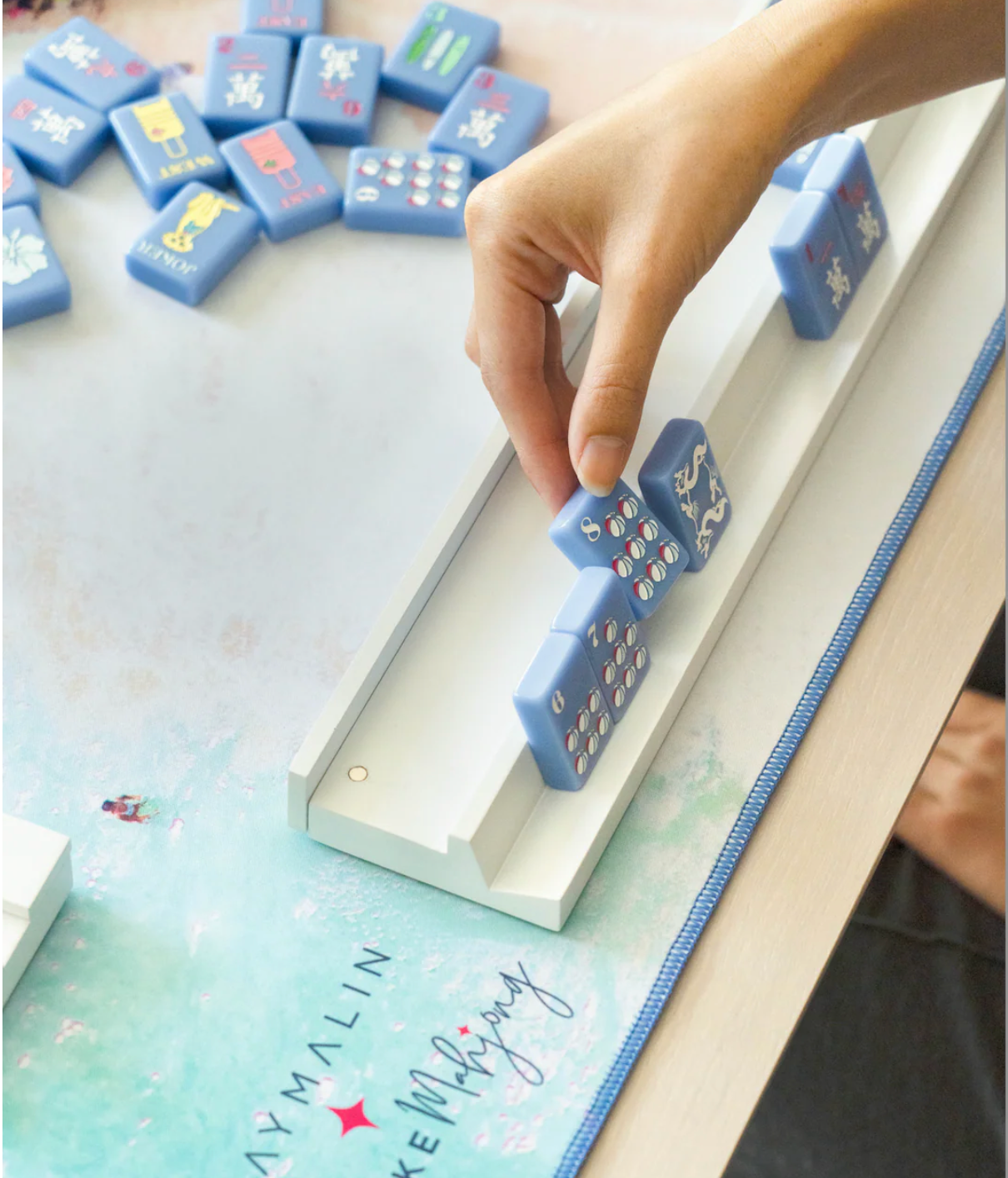 Bespoke X Gray Malin Beach Club Mahjong Tiles - CABANA BLUE