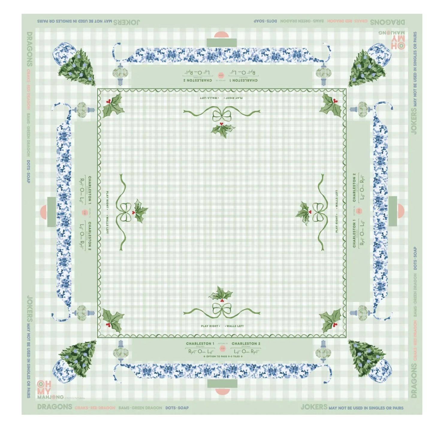 OMM Holly Jolly Mahjong Mat in a Tube