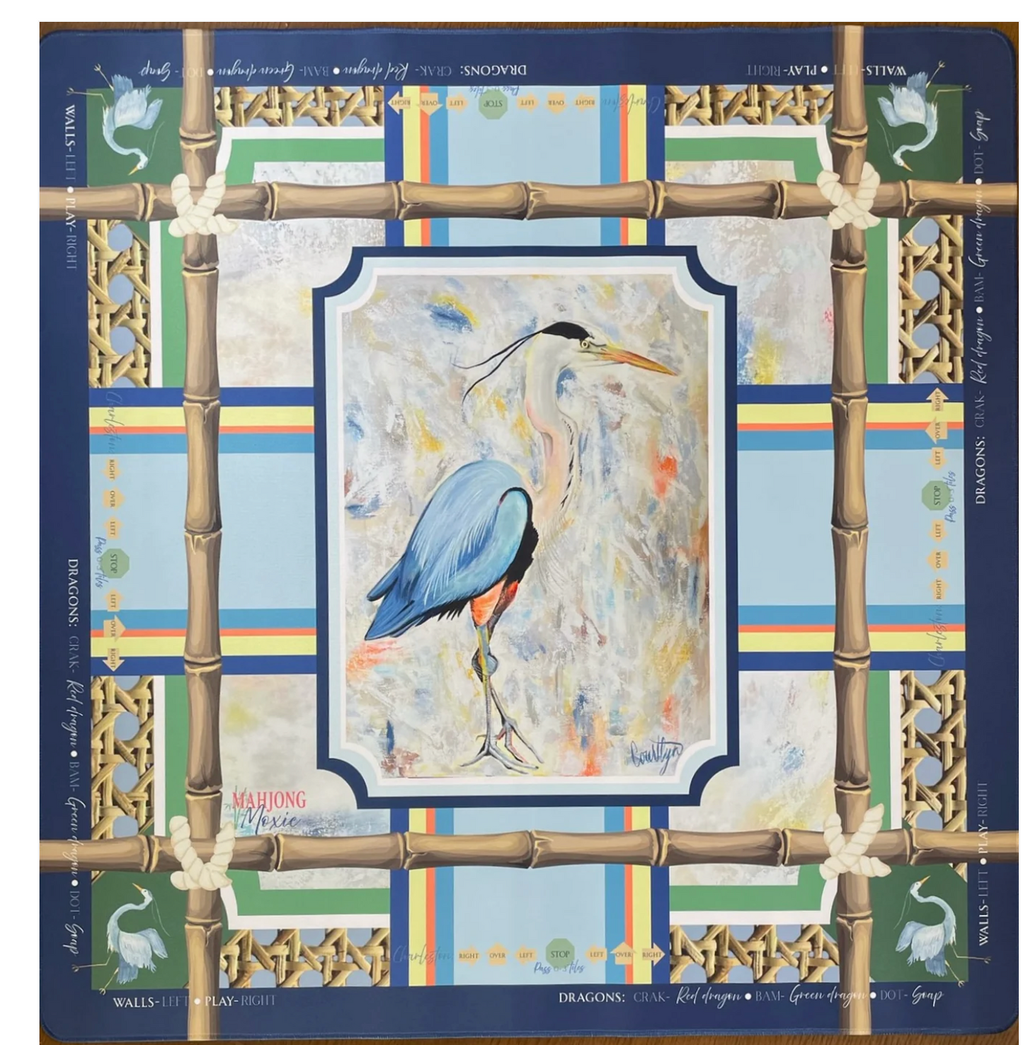 Mahjong Moxie Heron Landing Mat