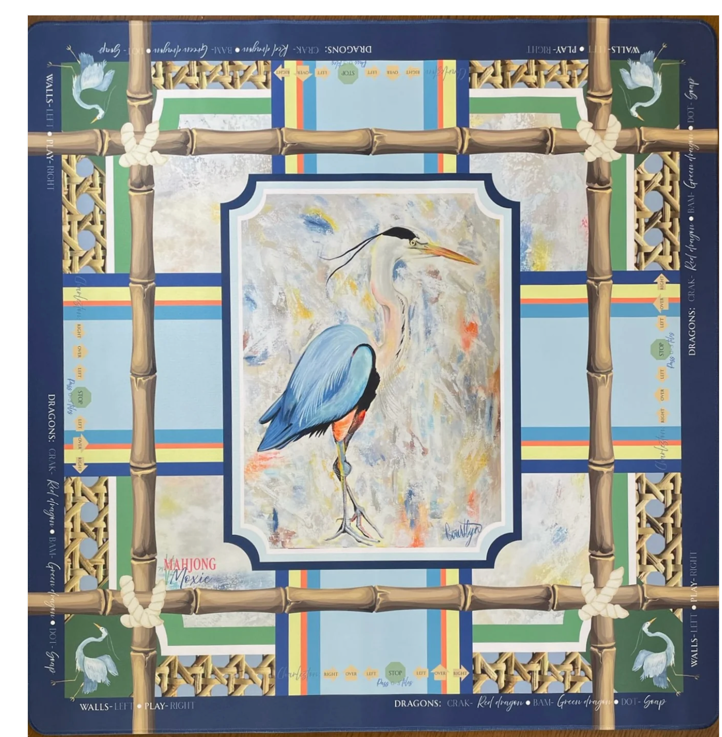 Mahjong Moxie Heron Landing Mat