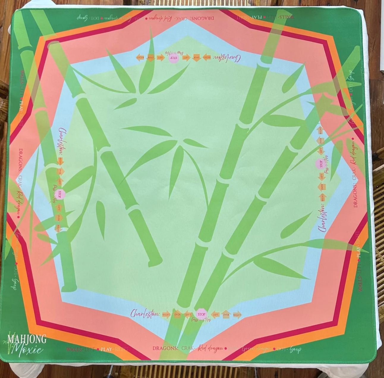 Mahjong Moxie Bamboo Garden Mat