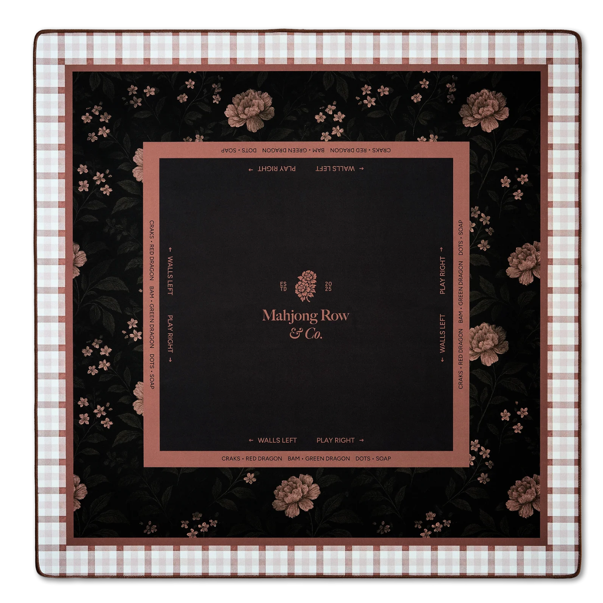 Mahjong Row & Co. Mocha Bloom - Light Mahjong Mat