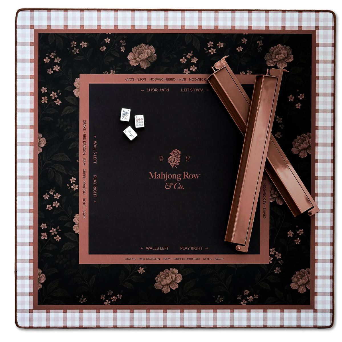 Mahjong Row & Co. Mocha Bloom - Light Mahjong Mat