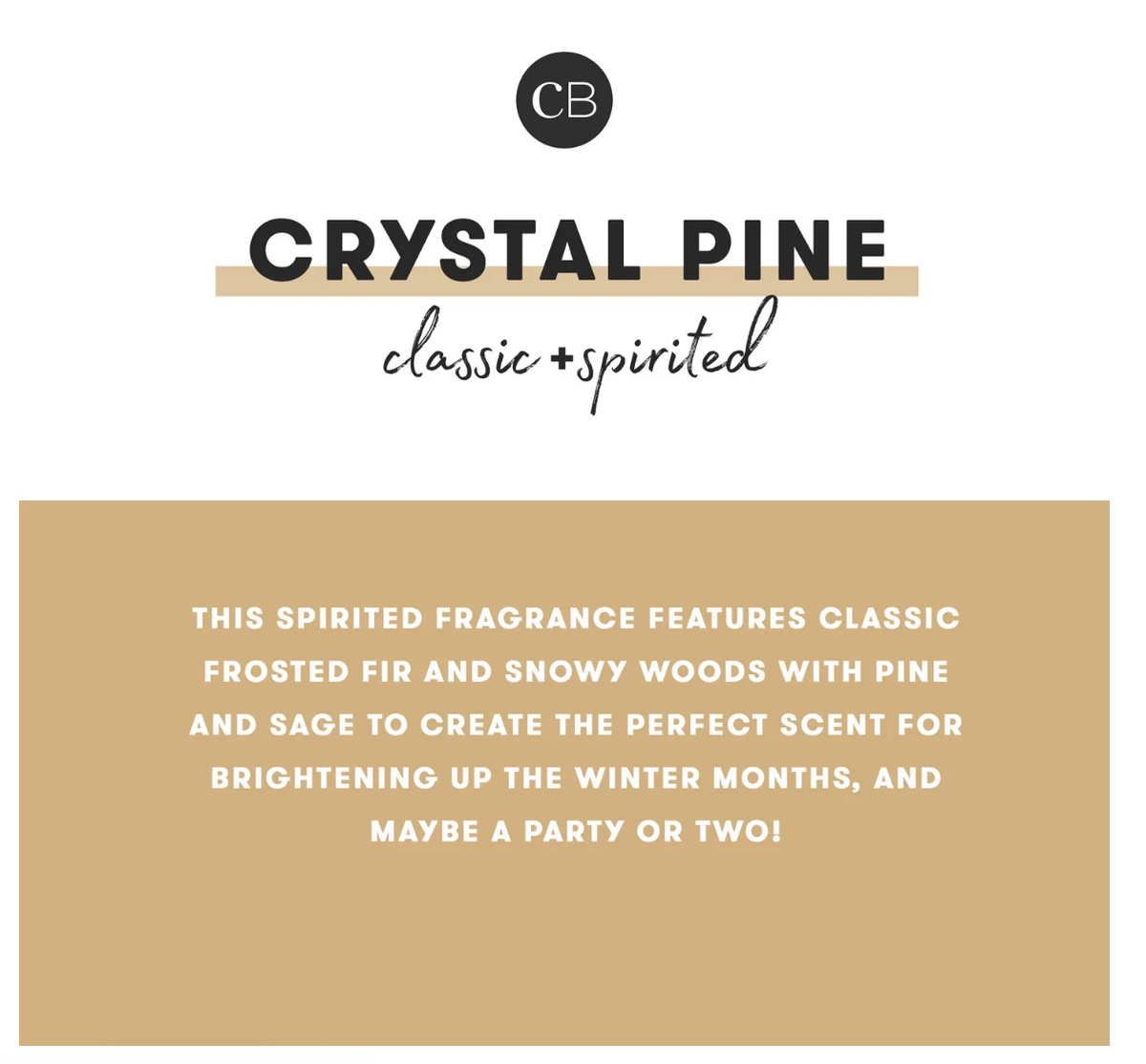 capriBLUE | Crystal Pine Glimmer Mini Tin Candle