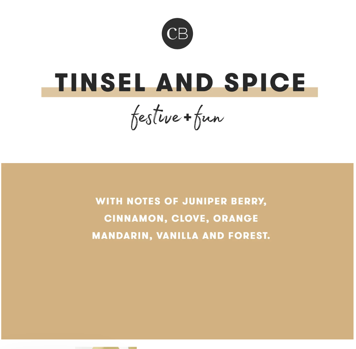 capriBLUE | Tinsel & Spice Glimmer Mini Tin Candle