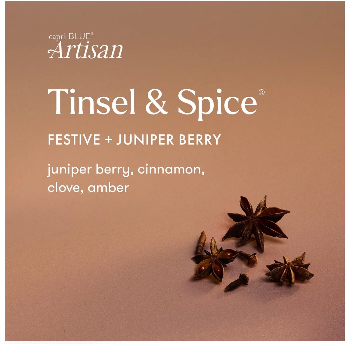 capriBLUE | Tinsel & Spice Winter Bazaar Boxed Tumbler Candle