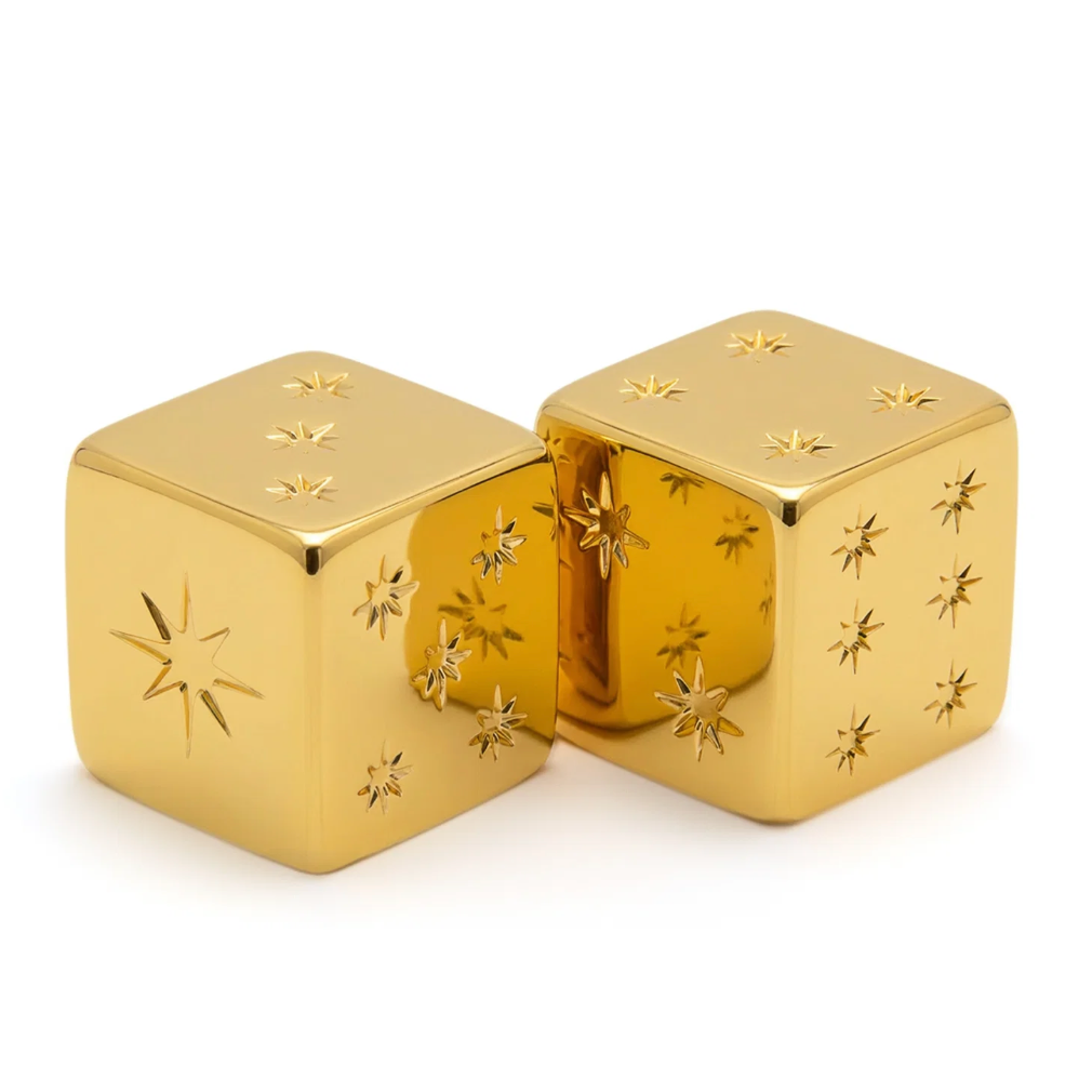 Haus Gold Mahjong Dice - Set of Two