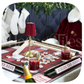 Haus of Tiles Crimson & Pine Plaid Mahjong Mat | No Grommets