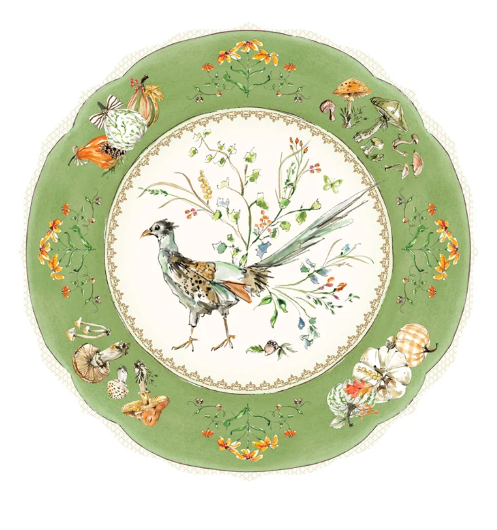 Pheasant Plate | Posh Die-Cut Placemats