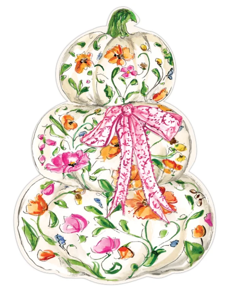 Pink Chinoiserie Pumpkin Tower | Posh Die-Cut Placemats