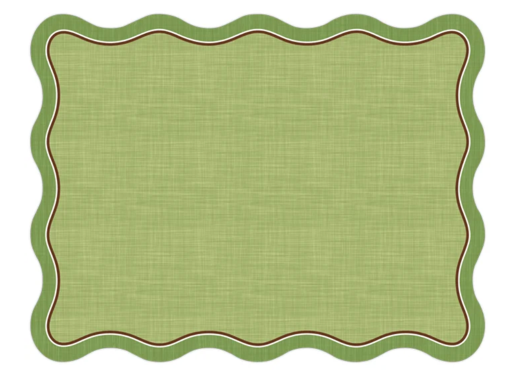 Green Linen | Posh Die-Cut Placemat