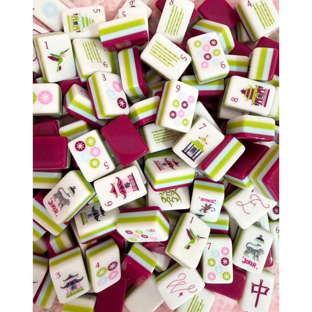 The Daily Cheer Perfectly Plum Mahjong Tiles