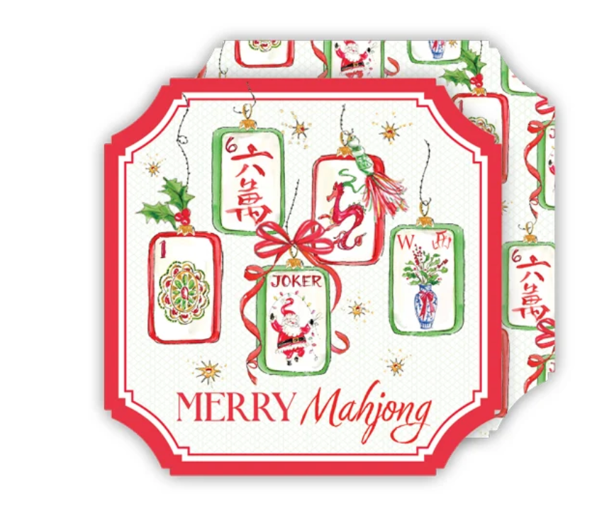 Merry Mahjong | Die-Cut Coaster Set