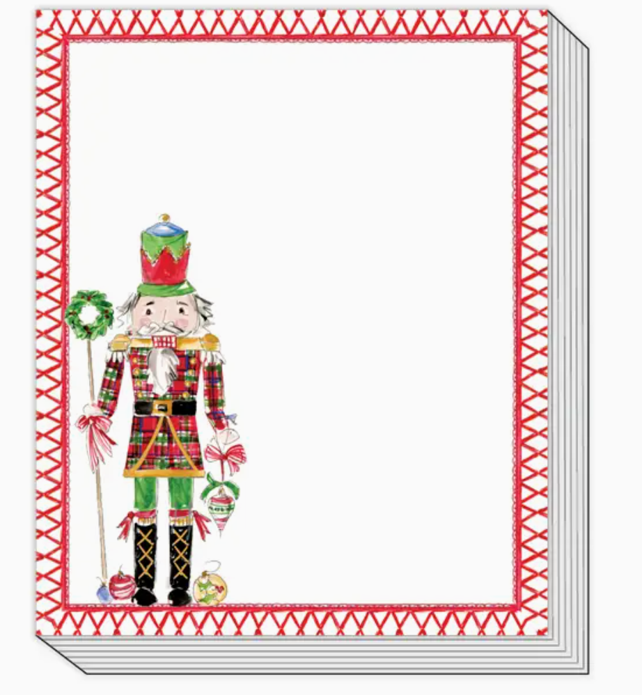 Red & Green Plaid Nutcracker | Short Stack Notepad